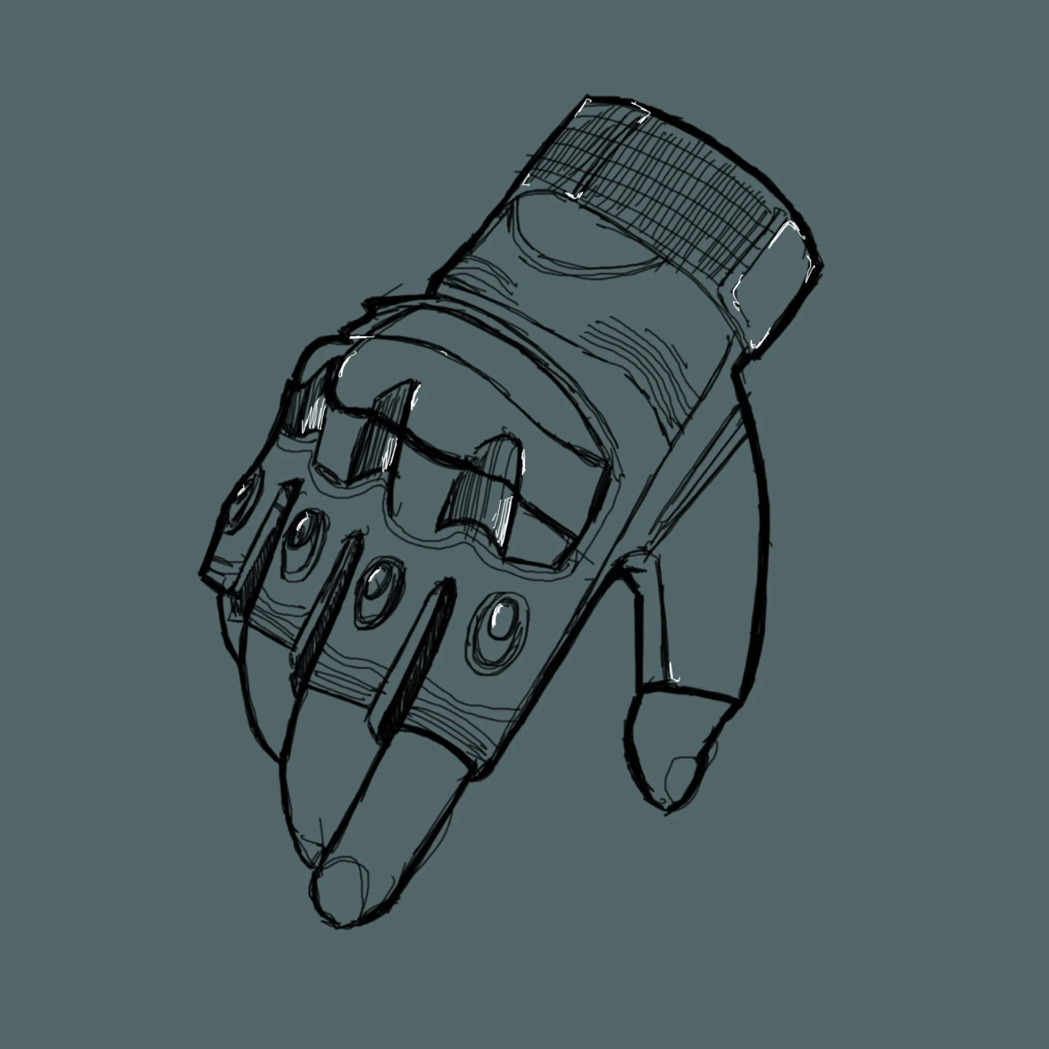 Sketch of a tactical glove