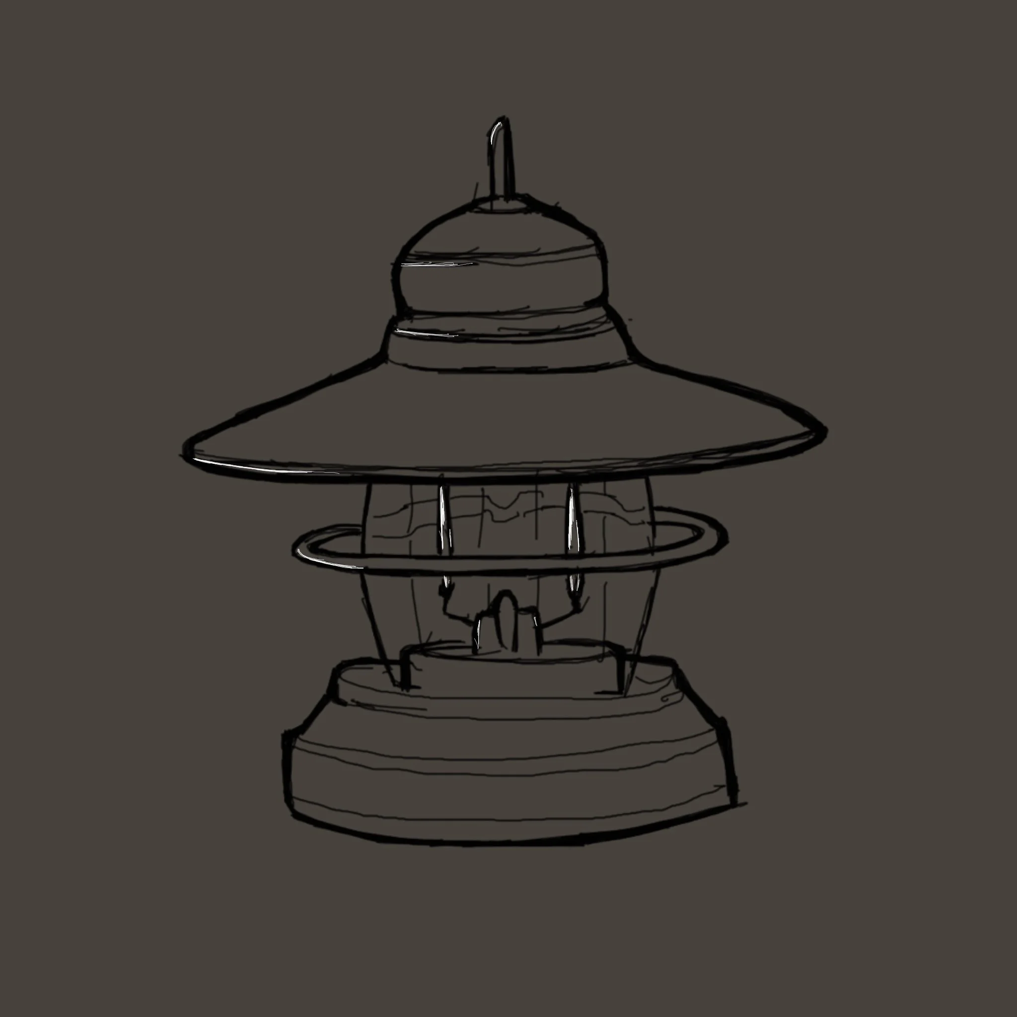 Sketch of a camping lantern